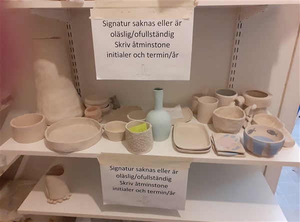 Keramik saker utan signatur